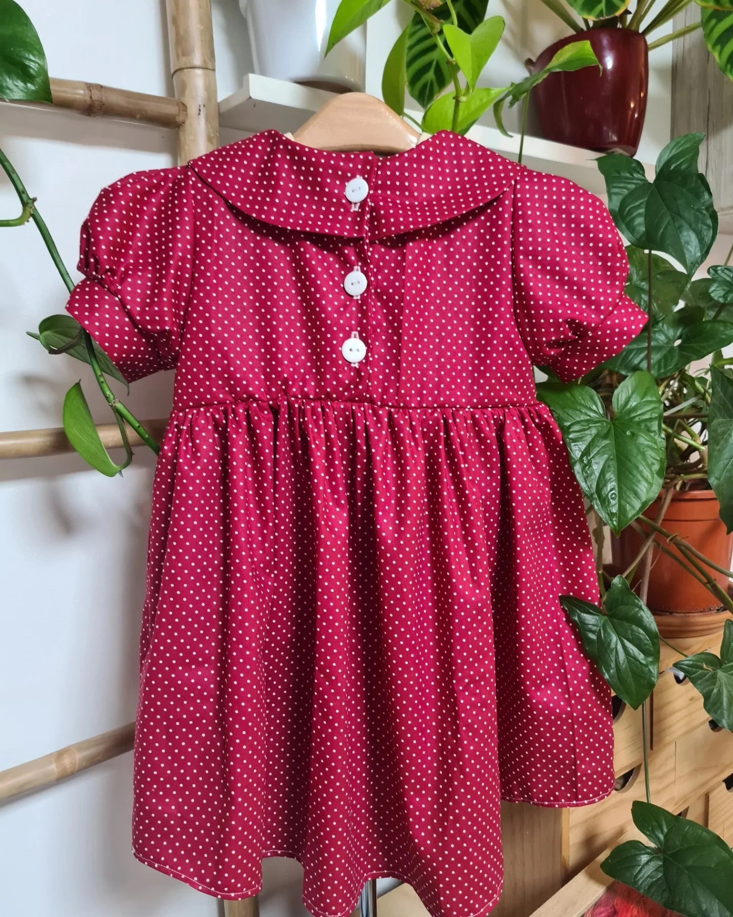 Robe manches courtes rouge