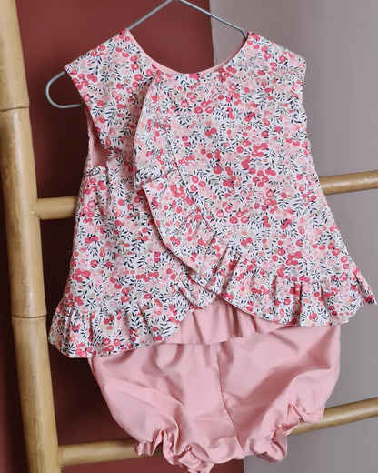 Blouse croisée & short 12-18 mois