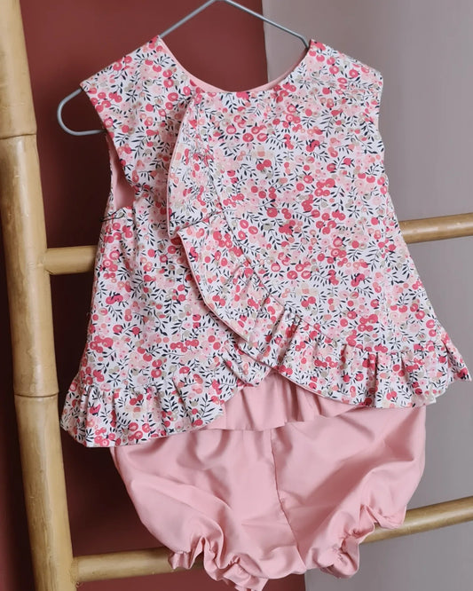 Blouse croisée & short 12-18 mois