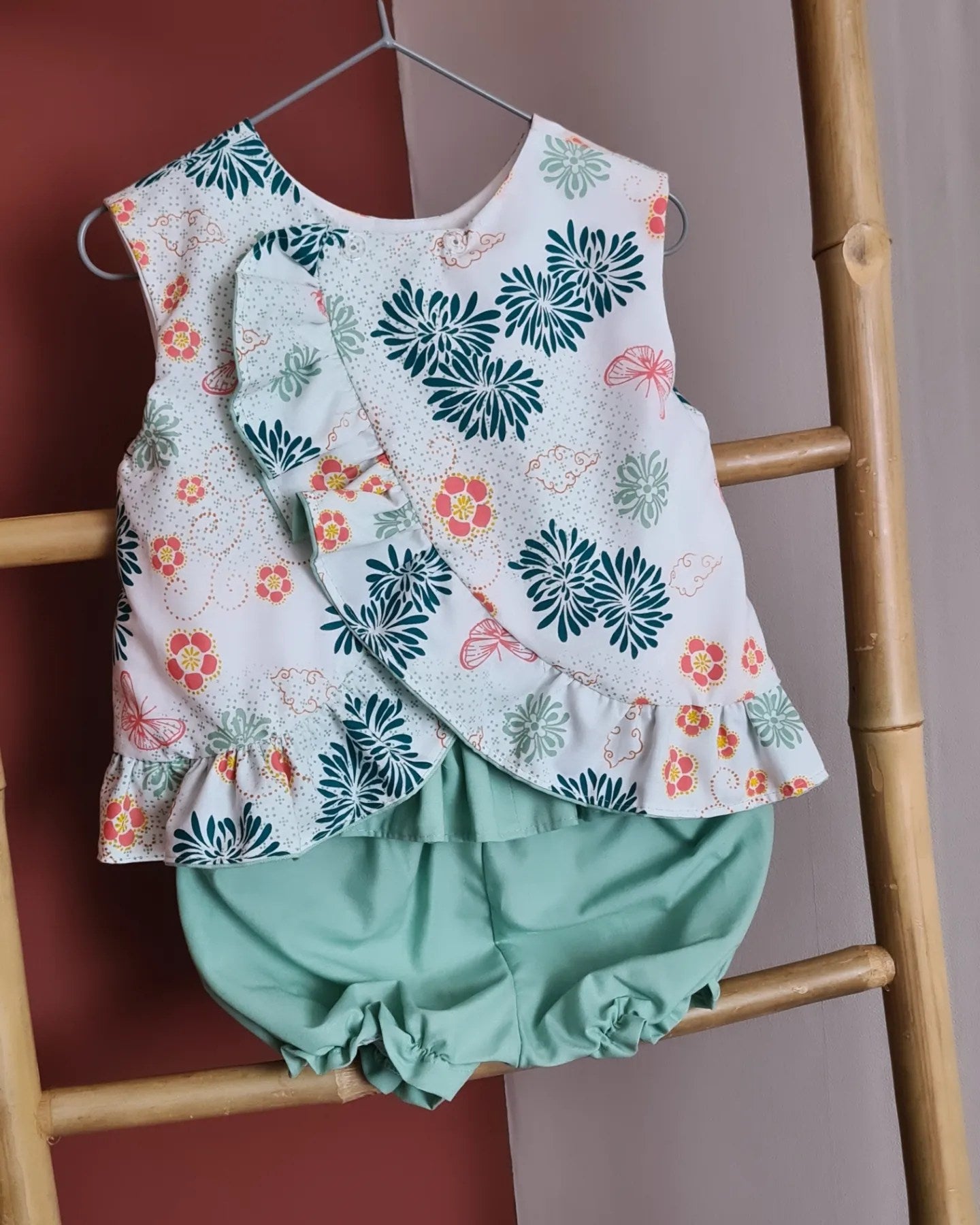 Blouse croisée & short 12-18 mois