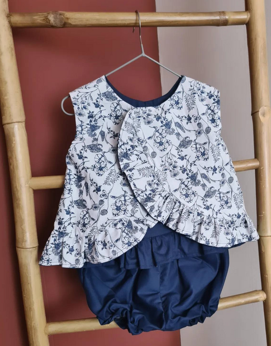 Blouse croisée & short 12-18 mois