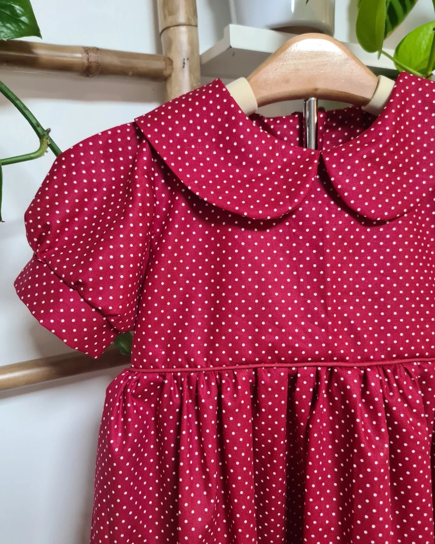 Robe manches courtes rouge