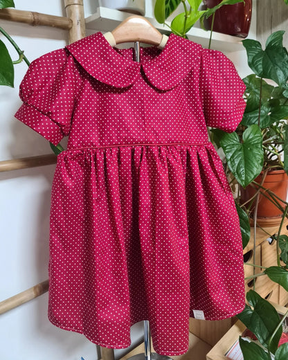 Robe manches courtes rouge