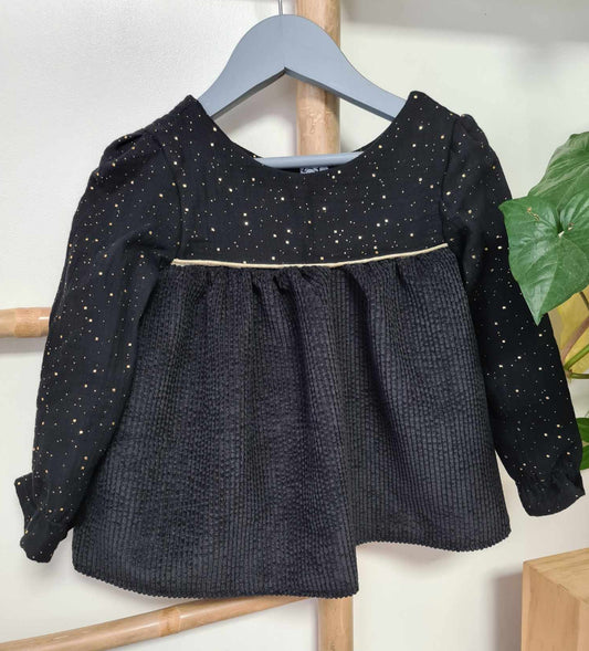 Blouse manches longues noir