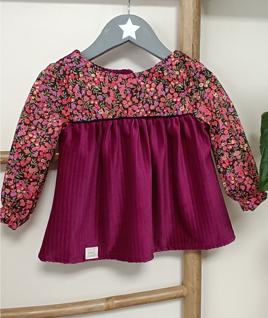 Blouse manches longues 6-12mois